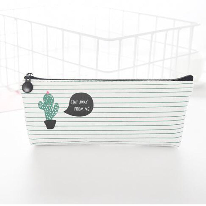 Wholesale Simple Canvas Cactus Pen Bag